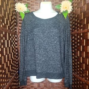 J.CREW BLOUSE GOOD CONDITION COLOR BLACK Whith gray
